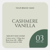 Modern boho candle label sticker (Vorderseite)