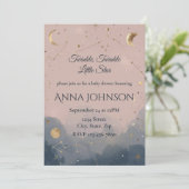 Modern Boho Celestial Baby Shower Invitation Einladung (Stehend Vorderseite)