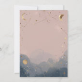 Modern Boho Celestial Baby Shower Invitation Einladung (Rückseite)