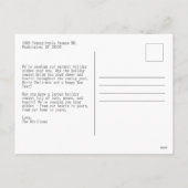 Modern Boho Chic Arch Weihnachtskarte Feiertagspostkarte (Rückseite)