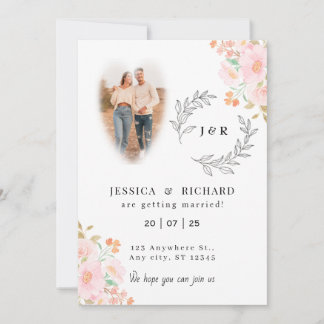 Modern Boho Chic Hochzeitseinladung Einladung