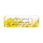 Modern Boho Chic Mustard Yellow Floral Watercolor (Vorne)