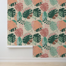 Modern Boho Chic Tropical Monstera Blätter Muster