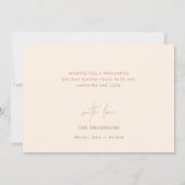 Modern Boho Christmas Card, Arch Foto Holiday Einladung (Rückseite)