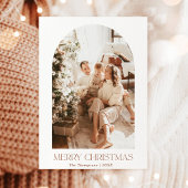 Modern Boho Christmas Card | Terracotta-Fotokarte Einladung