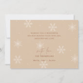 Modern Boho Christmas Card | Terracotta Holiday Einladung (Rückseite)