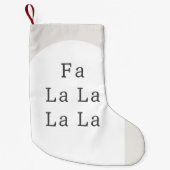 Modern Boho Christmas FA LA LA Kleiner Weihnachtsstrumpf (Vorderseite)