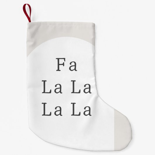 Modern Boho Christmas FA LA LA Kleiner Weihnachtsstrumpf (Vorderseite)