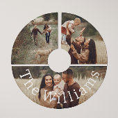 Modern Boho Christmas | Foto mit Namensbaumrock Polyester Weihnachtsbaumdecke