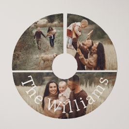 Modern Boho Christmas | Foto mit Namensbaumrock Polyester Weihnachtsbaumdecke