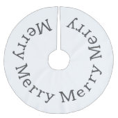 Modern Boho Christmas Merry Tree Skirt Polyester Weihnachtsbaumdecke (Vorderseite)