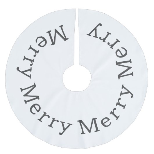 Modern Boho Christmas Merry Tree Skirt Polyester Weihnachtsbaumdecke (Vorderseite)