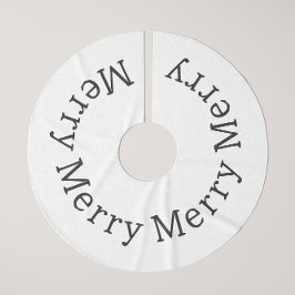 Modern Boho Christmas Merry Tree Skirt Polyester Weihnachtsbaumdecke