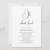 Modern Boho Christmas Oh What Fun Party Einladung (Vorderseite)