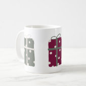 Modern Boho Christmas Polka Dot präsentiert Kaffeetasse (Vorderseite Links)