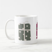 Modern Boho Christmas Polka Dot präsentiert Kaffeetasse (Links)