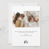 Modern Boho Christmas Tree Foto Holiday Card Einladung (Rückseite)