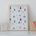 Modern Boho Christmas Wall Art Print Poster<br><div class="desc">Feiern Sie die Freude der Saison mit diesem modernen boho Weihnachtswandkunst. Das einzigartige Weihnachtsmuster schafft eine Touch von Charme und Individualität. Das schlichte Design besticht durch klassische böhmische Regenbögen, Herz und Bäume, die an ein skurriles Winterambiente erinnern. Mit einem sauberen und einfachen, neutralen Layout erfasst dieser Druck die Essenz des...</div>