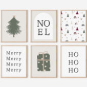 Modern Boho Christmas Wall Art Print Poster