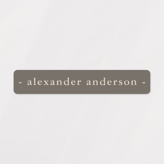 Modern Boho Color Pallet Wecksicherer Name Etiketten (Design 2)