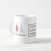 Modern Boho Custom Logo Weihnachtsgeschenk Tasse (Vorderseite Links)
