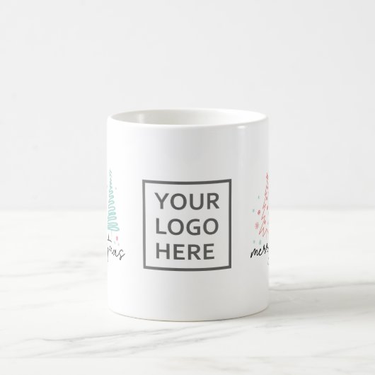 Modern Boho Custom Logo Weihnachtsgeschenk Tasse (Mittel)