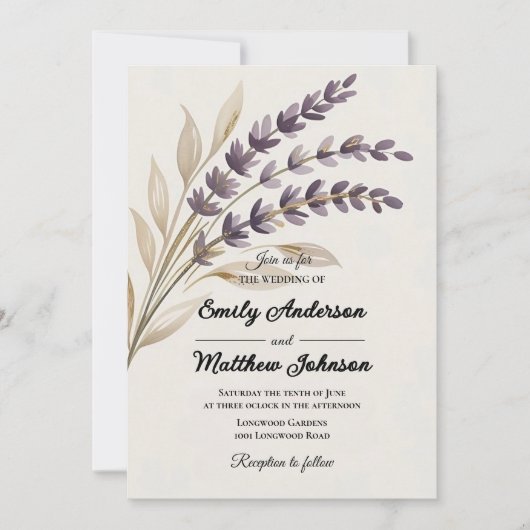 Modern Boho Designer Hochzeitseinladung Einladung (Vorderseite)