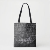Modern Boho Dot Pattern with bounce script name Tasche (Vorderseite)
