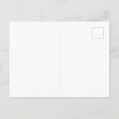 Modern Boho Dusky Blue White Baby Dusche Ankündigungspostkarte (Rückseite)