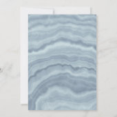 Modern Boho Dusty Blue Wedding Einladung (Rückseite)