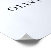 Modern Boho Dusty Blue Wedding Welcome Foto Sign Poster (Ecke)