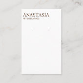 Modern Boho Earring Display Cards Visitenkarte (Vorderseite)