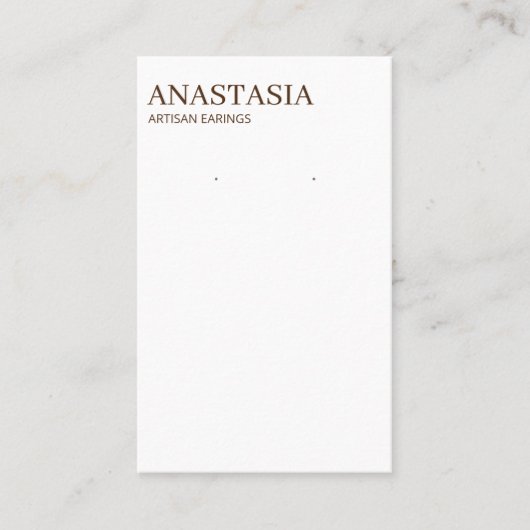 Modern Boho Earring Display Cards Visitenkarte (Vorderseite)