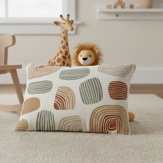 Modern Boho Earth Tones Abstract ID1273 Dekokissen