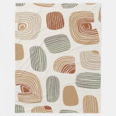 Modern Boho Earth Tones Abstract ID1273 Fleecedecke (Vorderseite)