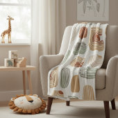 Modern Boho Earth Tones Abstract ID1273 Fleecedecke