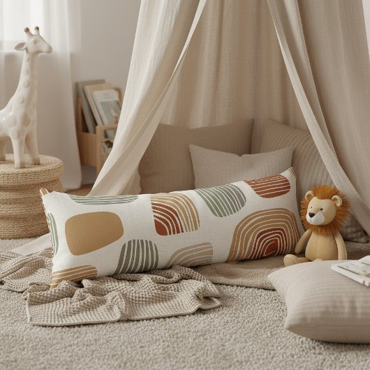 Modern Boho Earth Tones Abstract ID1273 Seitenschläferkissen