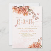 Modern Boho eine kleine Butterfly Girl Babydusche Einladung (Vorderseite)