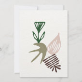 Modern Boho Engagement Invitation PRINTED | Plam Einladung (Rückseite)