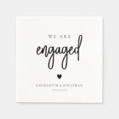 Modern Boho Engagement Party Serviette (Vorderseite)