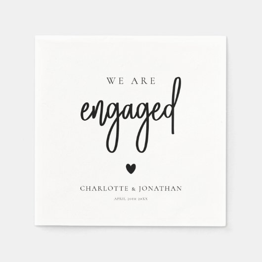 Modern Boho Engagement Party Serviette (Vorderseite)