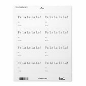 Modern Boho Fa La La La La La La La La La! Rechtec (Vorne)