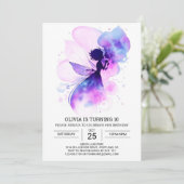 Modern Boho Fairy Birthday Einladung (Stehend Vorderseite)