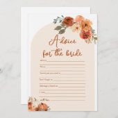 Modern Boho Fall Pumpkin Advice für das Bride Game Einladung (Vorne/Hinten)