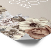 Modern Boho Floral Brautparty Signage Gästebuch (Ecke)