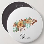 Modern Boho Floral Button (Vorne & Hinten)
