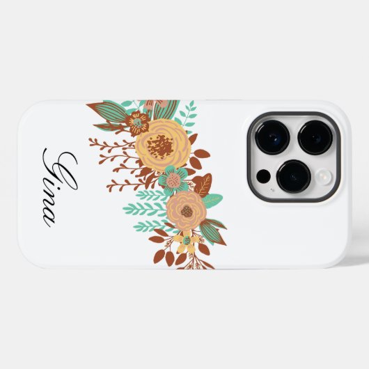 Modern Boho Floral Case-Mate iPhone Hülle (Rückseite (Horizontal))