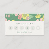 Modern Boho Floral Colorful Loyalität Treuekarte (Vorderseite)