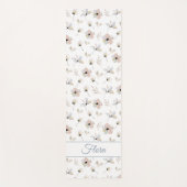 Modern Boho Floral Customizable Yoga Mat Yogamatte (Vorderseite)