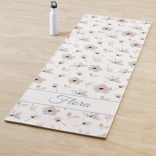 Modern Boho Floral Customizable Yoga Mat Yogamatte (Beispiel)